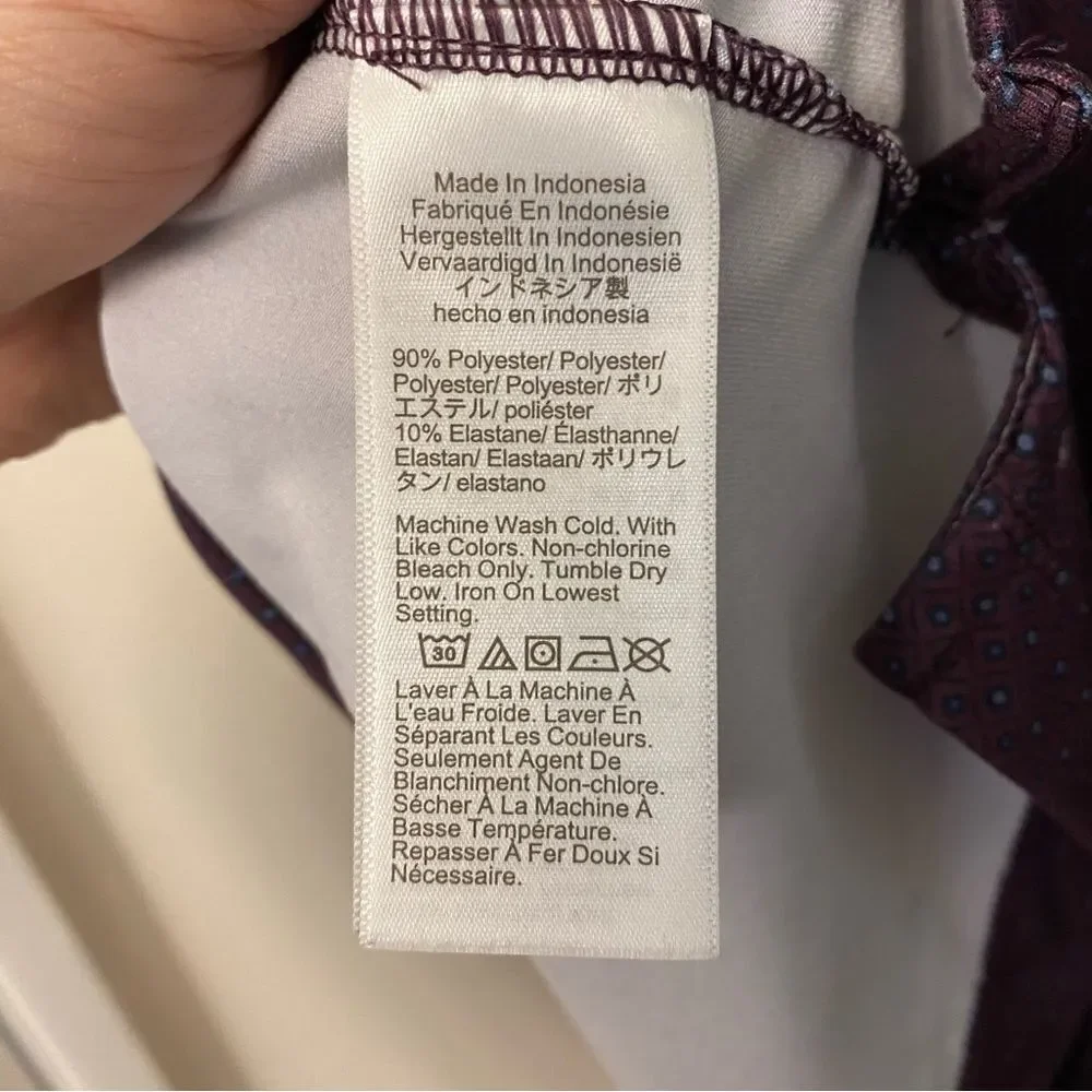 J. Crew performance purple stretch golf office career Polo shirt Mens - L